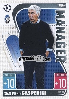 Sticker Gian Piero Gasperini - UEFA Champions League & Europa League 2021-2022. Match Attax Extra n. MAN14 - Topps