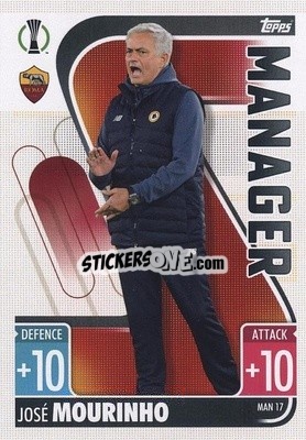 Sticker José Mourinho - UEFA Champions League & Europa League 2021-2022. Match Attax Extra n. MAN17 - Topps