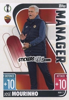 Figurina José Mourinho - UEFA Champions League & Europa League 2021-2022. Match Attax Extra - Topps