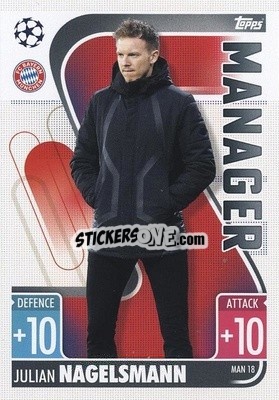 Sticker Julian Nagelsmann - UEFA Champions League & Europa League 2021-2022. Match Attax Extra n. MAN18 - Topps