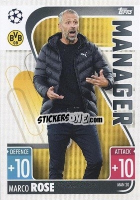 Sticker Marco Rose - UEFA Champions League & Europa League 2021-2022. Match Attax Extra n. MAN20 - Topps