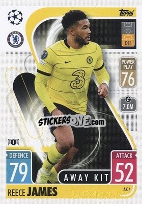 Sticker Reece James - UEFA Champions League & Europa League 2021-2022. Match Attax Extra n. AK4 - Topps
