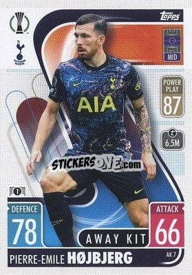 Sticker Pierre-Emile HOjbjerg - UEFA Champions League & Europa League 2021-2022. Match Attax Extra n. AK7 - Topps