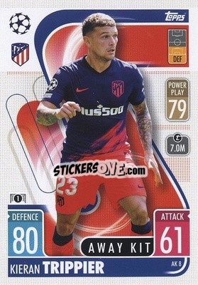 Sticker Kieran Trippier - UEFA Champions League & Europa League 2021-2022. Match Attax Extra n. AK8 - Topps