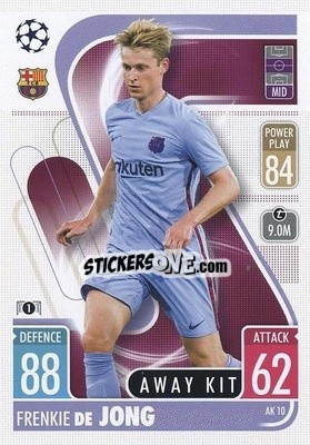 Cromo Frenkie De Jong - UEFA Champions League & Europa League 2021-2022. Match Attax Extra - Topps