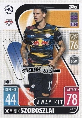 Sticker Dominik Szoboszlai - UEFA Champions League & Europa League 2021-2022. Match Attax Extra - Topps