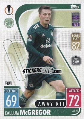 Sticker Callum McGregor - UEFA Champions League & Europa League 2021-2022. Match Attax Extra n. AK24 - Topps