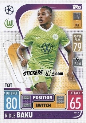 Sticker Ridle Baku - UEFA Champions League & Europa League 2021-2022. Match Attax Extra n. POS5 - Topps