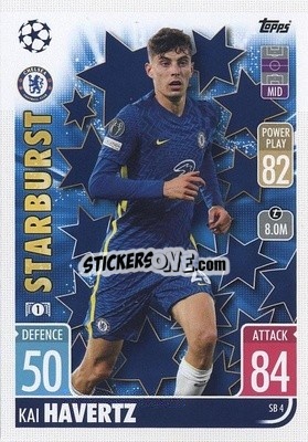 Sticker Kai Havertz - UEFA Champions League & Europa League 2021-2022. Match Attax Extra n. SB4 - Topps
