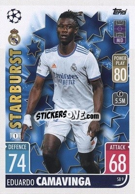 Sticker Eduardo Camavinga - UEFA Champions League & Europa League 2021-2022. Match Attax Extra n. SB9 - Topps