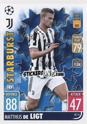 Sticker Matthus de Ligt - UEFA Champions League & Europa League 2021-2022. Match Attax Extra n. SB14 - Topps