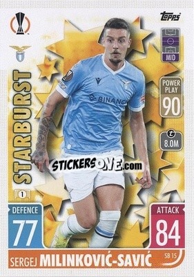 Sticker Sergej Milinkovic-Savic - UEFA Champions League & Europa League 2021-2022. Match Attax Extra n. SB15 - Topps