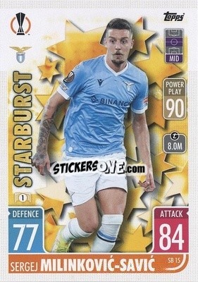 Cromo Sergej Milinkovic-Savic - UEFA Champions League & Europa League 2021-2022. Match Attax Extra - Topps