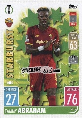 Sticker Tammy Abraham - UEFA Champions League & Europa League 2021-2022. Match Attax Extra n. SB16 - Topps