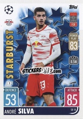 Sticker André Silva - UEFA Champions League & Europa League 2021-2022. Match Attax Extra - Topps