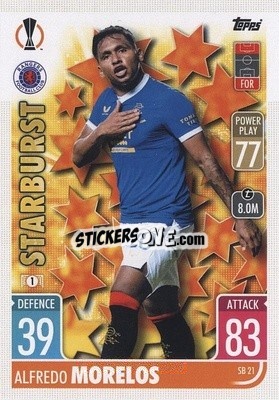 Sticker Alfredo Morelos - UEFA Champions League & Europa League 2021-2022. Match Attax Extra n. SB21 - Topps