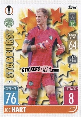 Sticker Joe Hart - UEFA Champions League & Europa League 2021-2022. Match Attax Extra n. SB22 - Topps