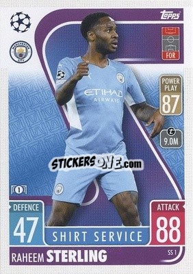 Sticker Raheem Sterling - UEFA Champions League & Europa League 2021-2022. Match Attax Extra n. SS1 - Topps