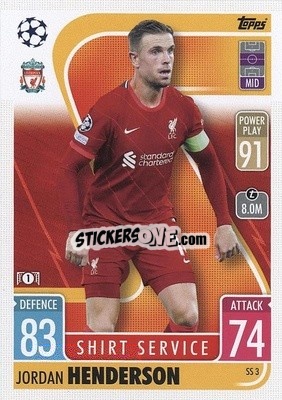 Sticker Jordan Henderson - UEFA Champions League & Europa League 2021-2022. Match Attax Extra - Topps