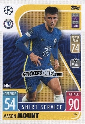 Sticker Mason Mount - UEFA Champions League & Europa League 2021-2022. Match Attax Extra n. SS4 - Topps
