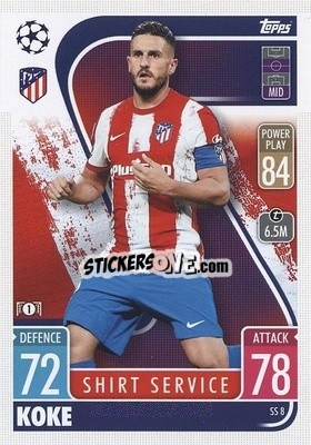 Sticker Koke - UEFA Champions League & Europa League 2021-2022. Match Attax Extra n. SS8 - Topps