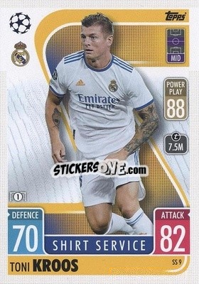Sticker Toni Kroos - UEFA Champions League & Europa League 2021-2022. Match Attax Extra n. SS9 - Topps