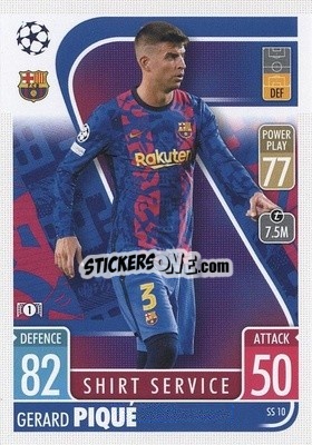 Sticker Gerard Piqué - UEFA Champions League & Europa League 2021-2022. Match Attax Extra n. SS10 - Topps