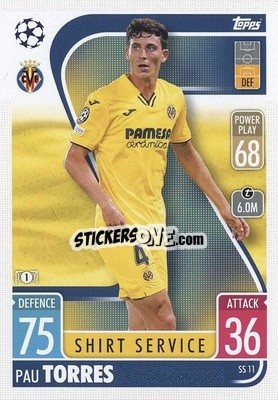 Sticker Pau Torres - UEFA Champions League & Europa League 2021-2022. Match Attax Extra n. SS11 - Topps