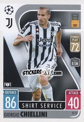 Sticker Giorgio Chiellini - UEFA Champions League & Europa League 2021-2022. Match Attax Extra n. SS15 - Topps
