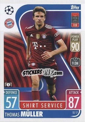 Sticker Thomas Müller - UEFA Champions League & Europa League 2021-2022. Match Attax Extra n. SS17 - Topps