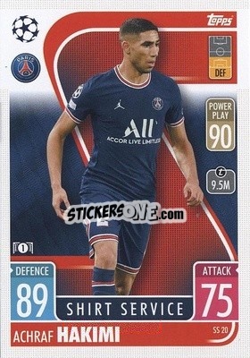 Sticker Achraf Hakimi - UEFA Champions League & Europa League 2021-2022. Match Attax Extra n. SS20 - Topps