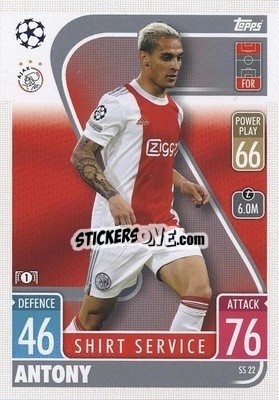 Sticker Antony - UEFA Champions League & Europa League 2021-2022. Match Attax Extra n. SS22 - Topps