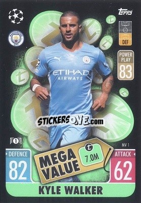 Sticker Kyle Walker - UEFA Champions League & Europa League 2021-2022. Match Attax Extra - Topps