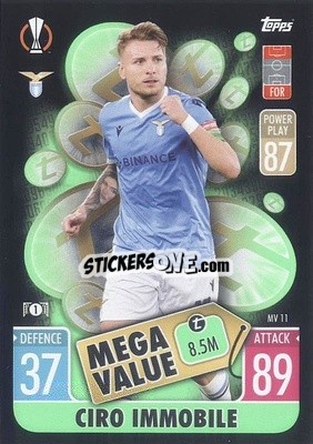 Sticker Ciro Immobile - UEFA Champions League & Europa League 2021-2022. Match Attax Extra n. MV11 - Topps
