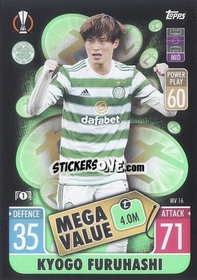 Sticker Kyogo Furuhashi - UEFA Champions League & Europa League 2021-2022. Match Attax Extra n. MV16 - Topps