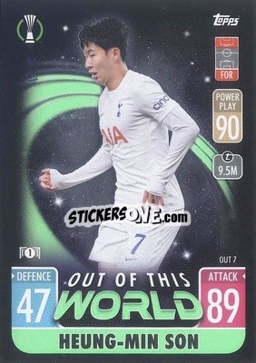Sticker Heung-Min Son - UEFA Champions League & Europa League 2021-2022. Match Attax Extra n. OUT7 - Topps