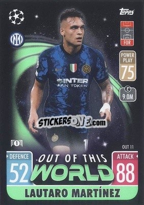 Sticker Lautaro Martónez - UEFA Champions League & Europa League 2021-2022. Match Attax Extra n. OUT11 - Topps