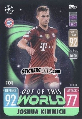 Sticker Joshua Kimmich - UEFA Champions League & Europa League 2021-2022. Match Attax Extra n. OUT14 - Topps