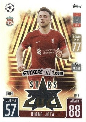 Sticker Diogo Jota - UEFA Champions League & Europa League 2021-2022. Match Attax Extra - Topps