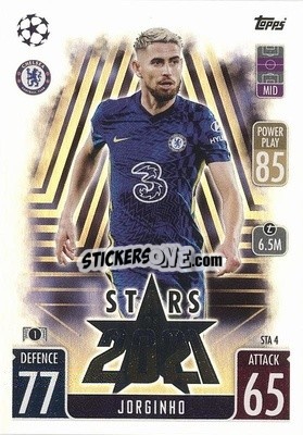 Sticker Jorginho - UEFA Champions League & Europa League 2021-2022. Match Attax Extra n. STA4 - Topps