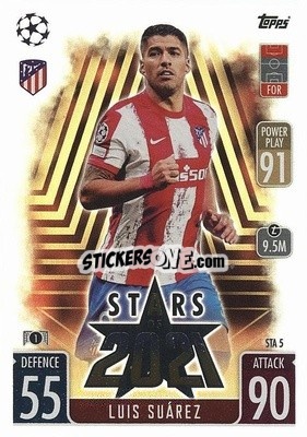 Sticker Luis Suárez - UEFA Champions League & Europa League 2021-2022. Match Attax Extra n. STA5 - Topps