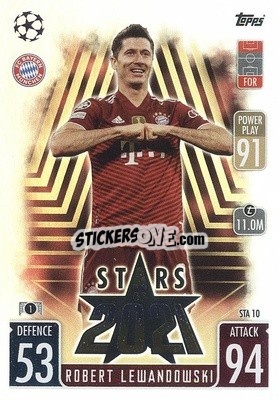 Sticker Robert Lewandowski - UEFA Champions League & Europa League 2021-2022. Match Attax Extra n. STA10 - Topps