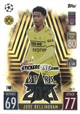 Sticker Jude Bellingham - UEFA Champions League & Europa League 2021-2022. Match Attax Extra n. STA11 - Topps