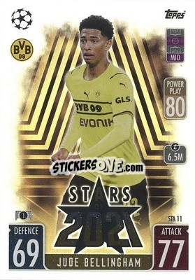 Figurina Jude Bellingham - UEFA Champions League & Europa League 2021-2022. Match Attax Extra - Topps