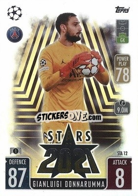 Sticker Gianluigi Donnarumma - UEFA Champions League & Europa League 2021-2022. Match Attax Extra n. STA12 - Topps