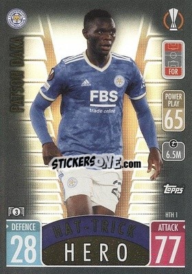 Sticker Patson Daka - UEFA Champions League & Europa League 2021-2022. Match Attax Extra n. HTH1 - Topps