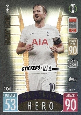 Sticker Harry Kane - UEFA Champions League & Europa League 2021-2022. Match Attax Extra n. HTH2 - Topps