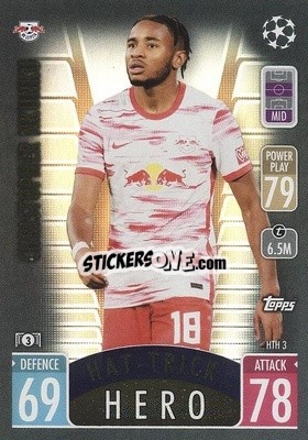 Sticker Christopher Nkunku - UEFA Champions League & Europa League 2021-2022. Match Attax Extra n. HTH3 - Topps