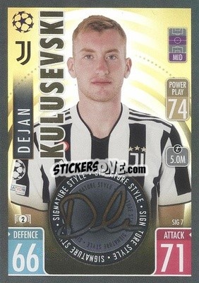 Figurina Dejan Kulusevski - UEFA Champions League & Europa League 2021-2022. Match Attax Extra - Topps