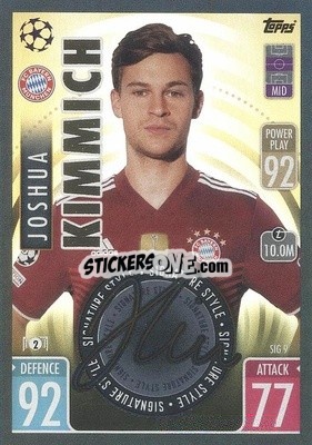 Sticker Joshua Kimmich - UEFA Champions League & Europa League 2021-2022. Match Attax Extra n. SIG9 - Topps